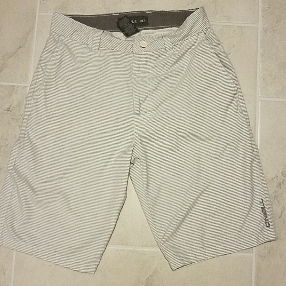 Light Blue and White Stripe O'Neill Shorts